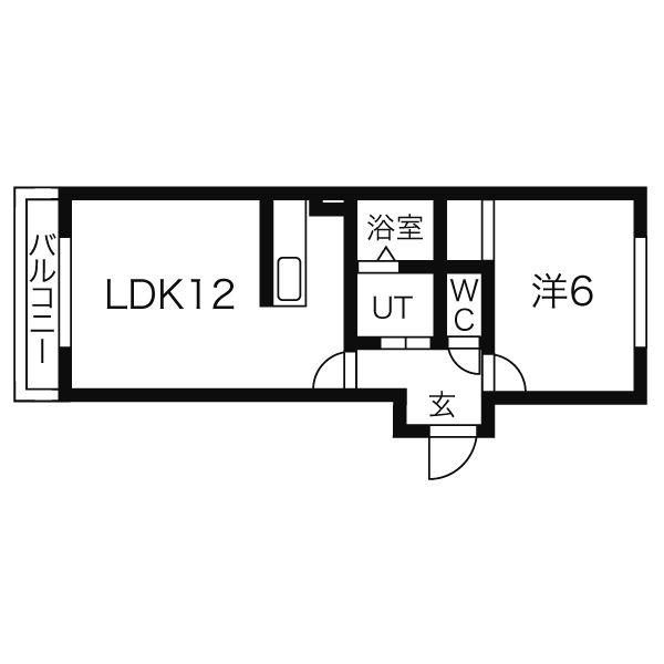 ラ・フェスタ72(1LDK/4階)の間取り写真