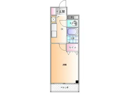 ビューパルク馬見ヶ崎(1K/2階)の間取り写真