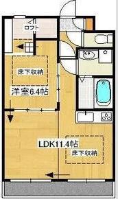 スカイガーデン(1LDK/1階)の間取り写真
