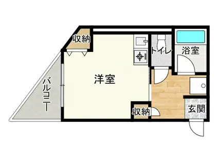 アルファビル(ワンルーム/4階)の間取り写真