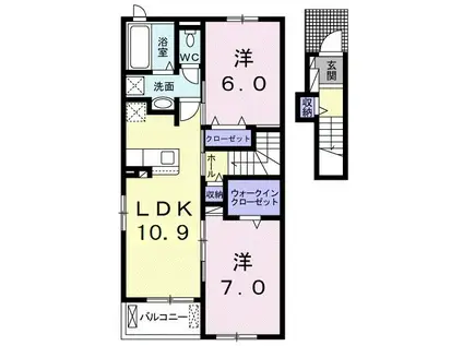 アルカンシェルVII(2LDK/2階)の間取り写真