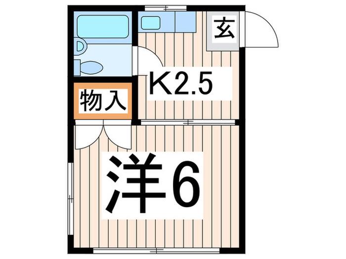 タウンコート柴(1K/1階)の間取り写真