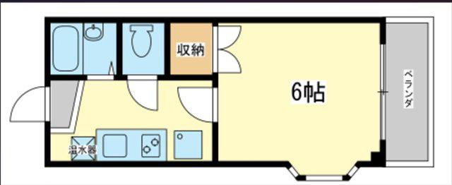 アイランド東今宿(1K/2階)の間取り写真