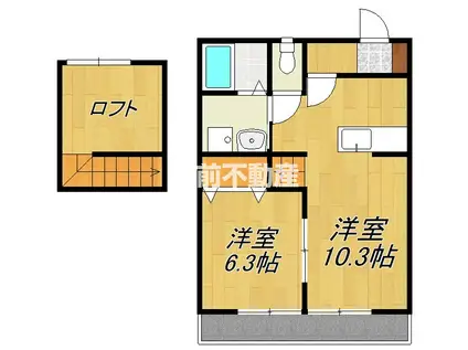 中原駅前318ガーデンシティ(1LDK/2階)の間取り写真
