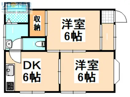 サンハイツ有堀(2DK/1階)の間取り写真