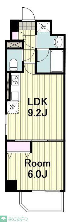 VILLA BLANCHE(1LDK/3階)の間取り写真