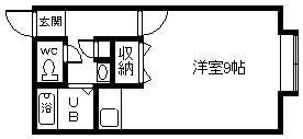 コットンハウス10(ワンルーム/1階)の間取り写真