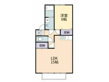 リヴェールA(1LDK/1階)の間取り写真