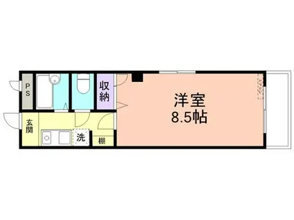 YESTAIN(1K/3階)の間取り写真