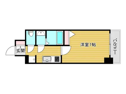 アプリーレ西本町(1K/15階)の間取り写真