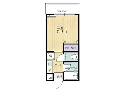 メゾンシグナス太田(1K/1階)の間取り写真