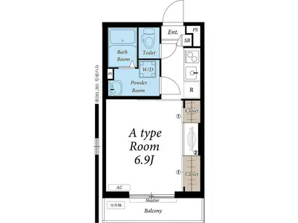 リブリ・ソレーユ はつみ(1K/2階)の間取り写真