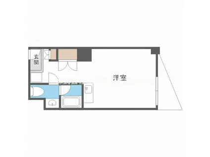 地下鉄四つ橋線 玉出駅 徒歩1分 8階建 築56年(ワンルーム/4階)の間取り写真