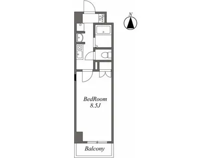 ユーレジデンス東陽町(1K/4階)の間取り写真