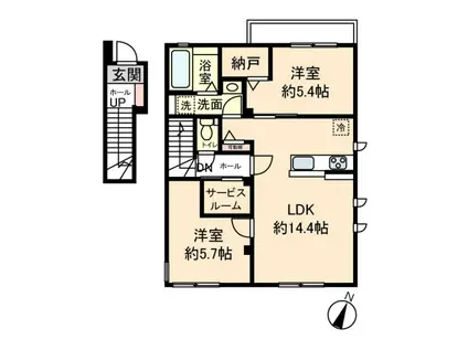 LA BRISE(2SLDK/2階)の間取り写真