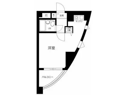 日神パレス生麦(ワンルーム/3階)の間取り写真