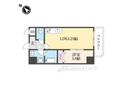 MAISON PREMIER VI(1LDK/3階)の間取り写真