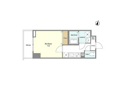 LIBR GRANT 大宮(1K/3階)の間取り写真