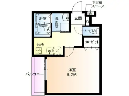 フジパレス高井田西Ⅴ番館(1K/3階)の間取り写真