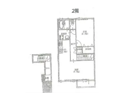 POLLY(1LDK/2階)の間取り写真