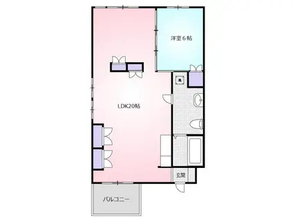 HARBOR(1LDK/3階)の間取り写真