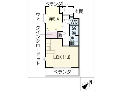 RIZIERE21(1LDK/1階)の間取り写真