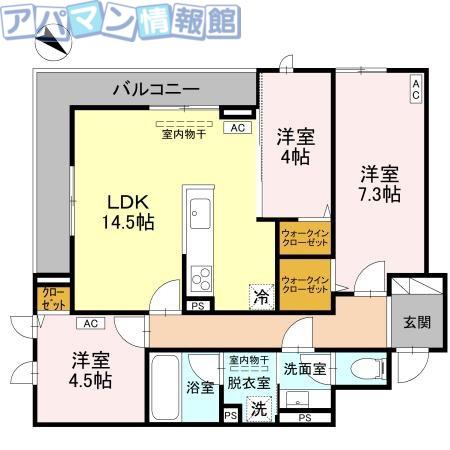 フィラーレ(3LDK/2階)の間取り写真
