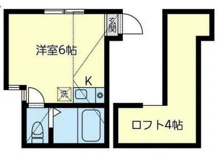 ユナイト上星川クライストチャーチ(ワンルーム/1階)の間取り写真