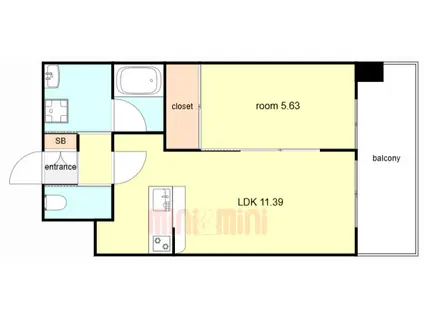 プレジオ塚本ASIAN(1LDK/7階)の間取り写真