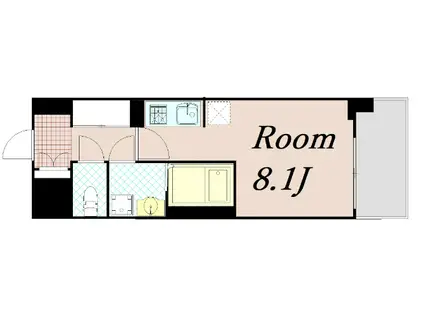 アドバンス京都クラッセ(ワンルーム/6階)の間取り写真