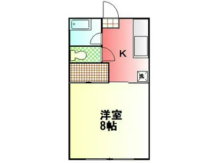 第二ひらいコーポ(1K/1階)の間取り写真