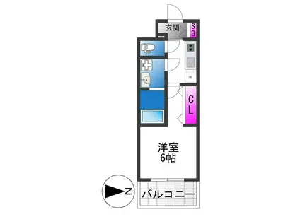 ファステート大阪アステール(1K/5階)の間取り写真