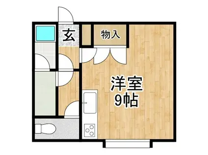 ショコラ1340(1K/2階)の間取り写真