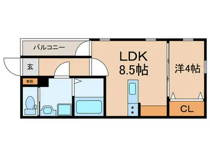 LE BOIS IWAKURA(1LDK/3階)の間取り写真