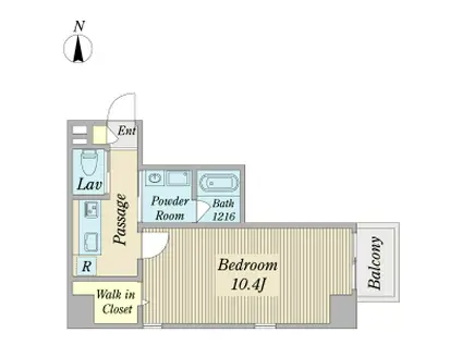 コンフォルト若宮(1K/2階)の間取り写真