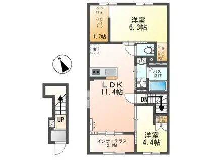 キルシュブリューテ(2LDK/2階)の間取り写真