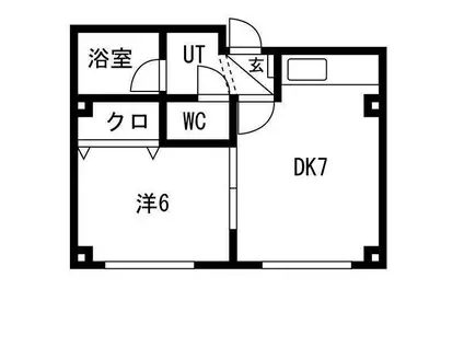 プレプラージュ(1DK/4階)の間取り写真