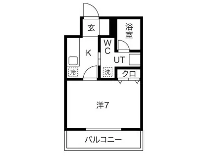 エルスタンザ通町(1K/1階)の間取り写真
