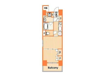 日神デュオステージ横浜(2K/7階)の間取り写真