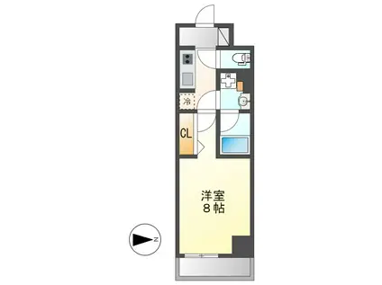 ブランシエスタ金山(1K/3階)の間取り写真