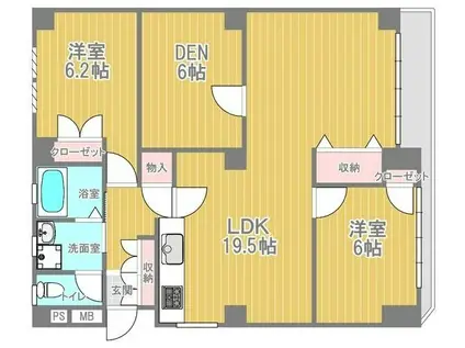 コーポ棕梠(2SLDK/2階)の間取り写真