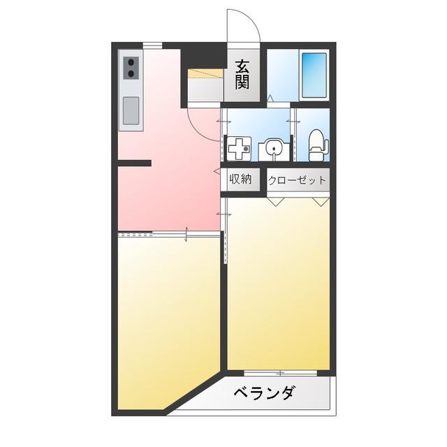 ジーライズ船橋上山町3(2DK/2階)の間取り写真