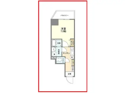 ブラウ本所一丁目(1K/6階)の間取り写真