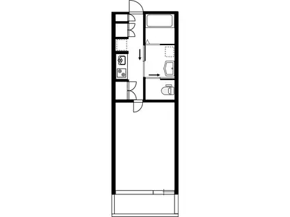 ラ・ヴェリエール(ワンルーム/6階)の間取り写真