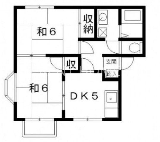 フレグランス小阪A棟(2DK/2階)の間取り写真