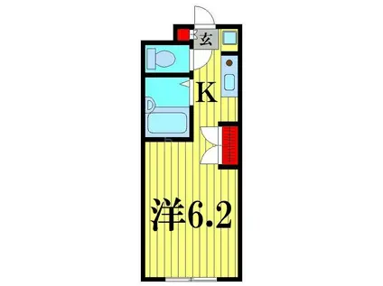 ビートルズスクエア(1K/2階)の間取り写真