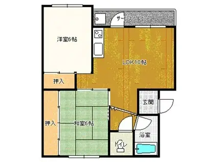 フォレストタウン(2LDK/2階)の間取り写真