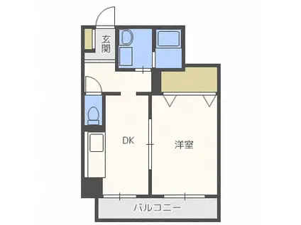 セントポーリアクレア(1LDK/2階)の間取り写真