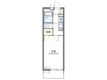 レオパレスムーンライトスクエア(1K/1階)の間取り写真