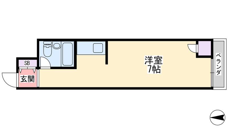 チサン第5新大阪(ワンルーム/6階)の間取り写真